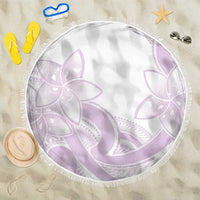 Polynesian Tribal Plumeria Lotu Tamaiti Beach Blanket Pastel Mauve LT9 One Size 150cm Mauve - Polynesian Pride