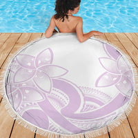 Polynesian Tribal Plumeria Lotu Tamaiti Beach Blanket Pastel Mauve LT9 - Polynesian Pride