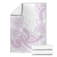 Polynesian Tribal Plumeria Lotu Tamaiti Blanket Pastel Mauve - Polynesian Pride