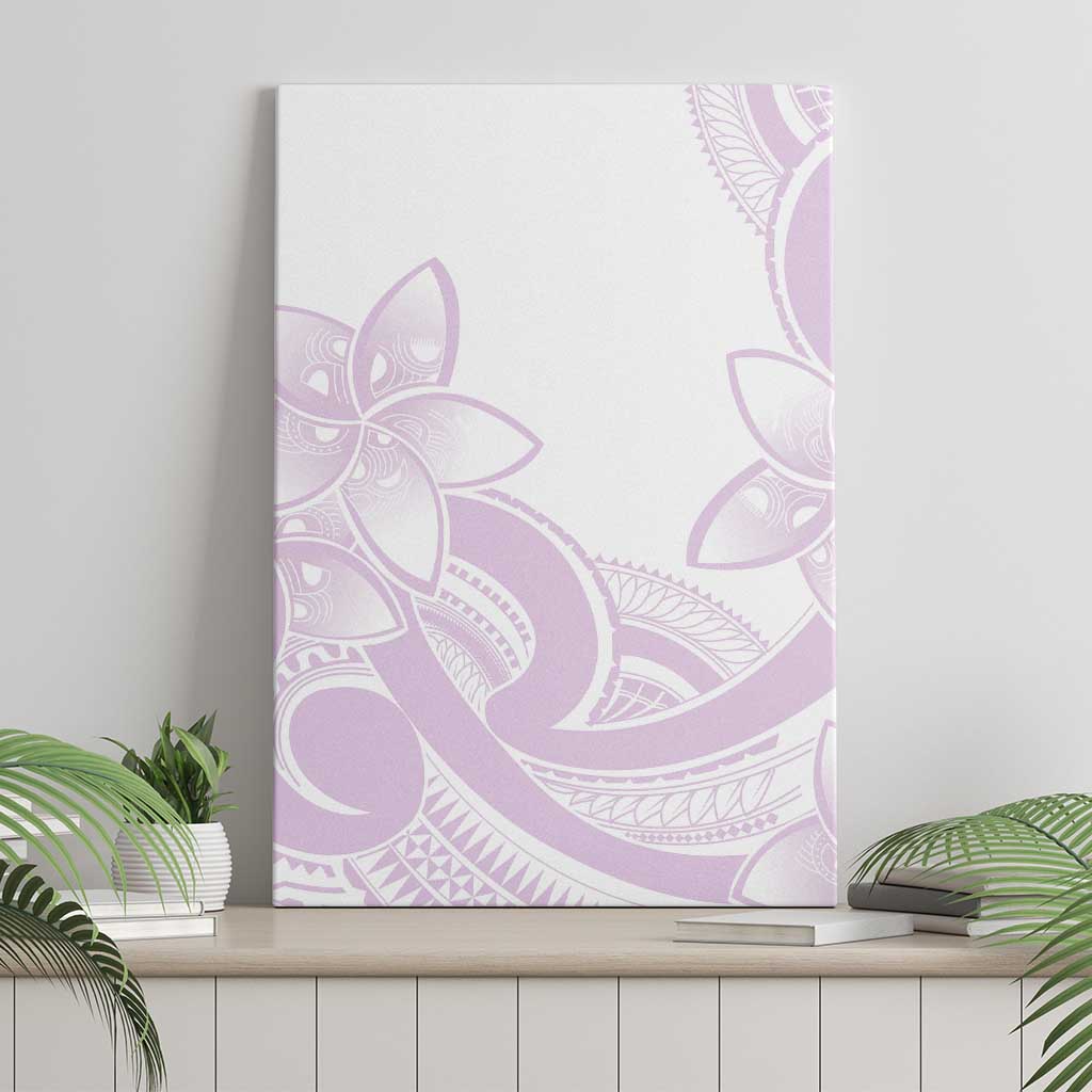 Polynesian Tribal Plumeria Lotu Tamaiti Canvas Wall Art Pastel Mauve LT9 - Polynesian Pride