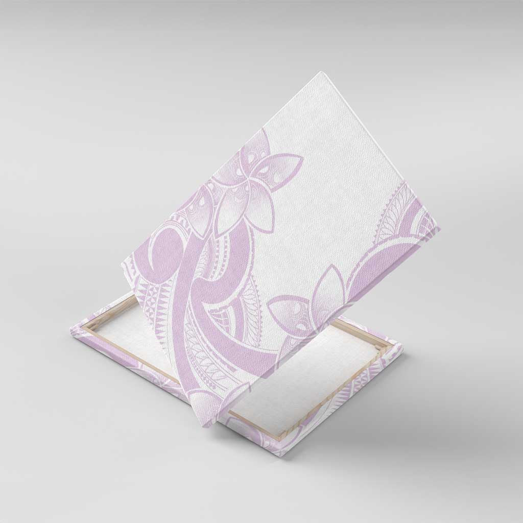 Polynesian Tribal Plumeria Lotu Tamaiti Canvas Wall Art Pastel Mauve LT9 With Frame Mauve - Polynesian Pride