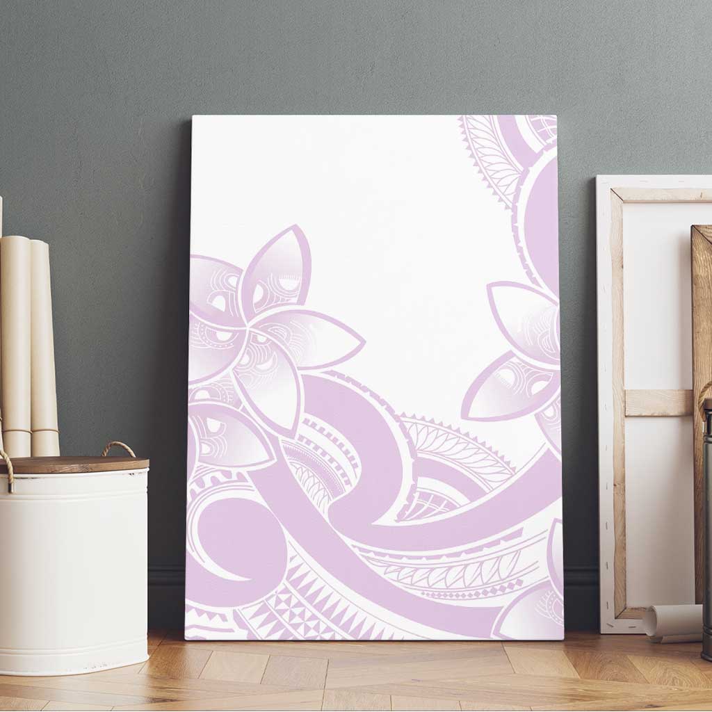 Polynesian Tribal Plumeria Lotu Tamaiti Canvas Wall Art Pastel Mauve LT9 - Polynesian Pride