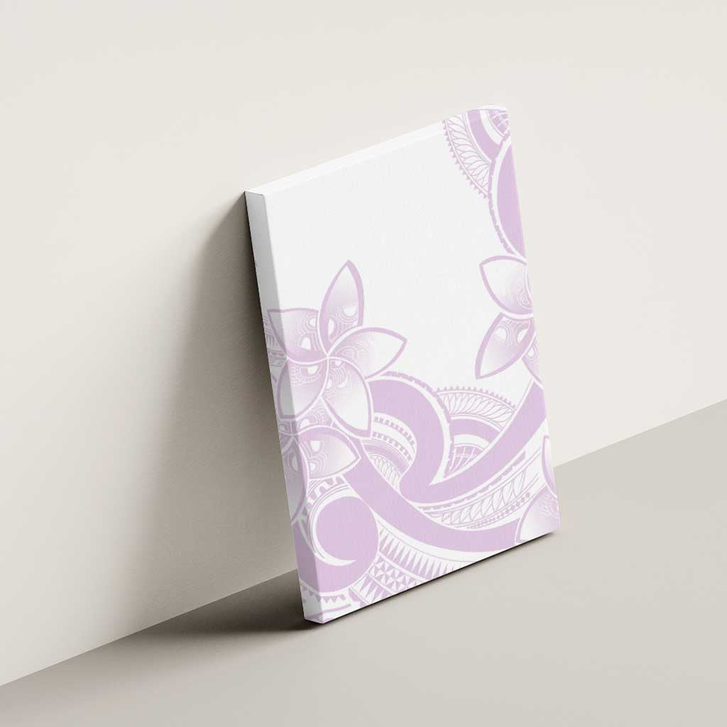 Polynesian Tribal Plumeria Lotu Tamaiti Canvas Wall Art Pastel Mauve LT9 - Polynesian Pride