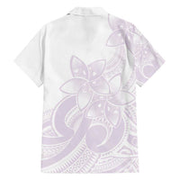 Polynesian Tribal Plumeria Lotu Tamaiti Family Matching Off Shoulder Maxi Dress and Hawaiian Shirt Pastel Mauve - Polynesian Pride