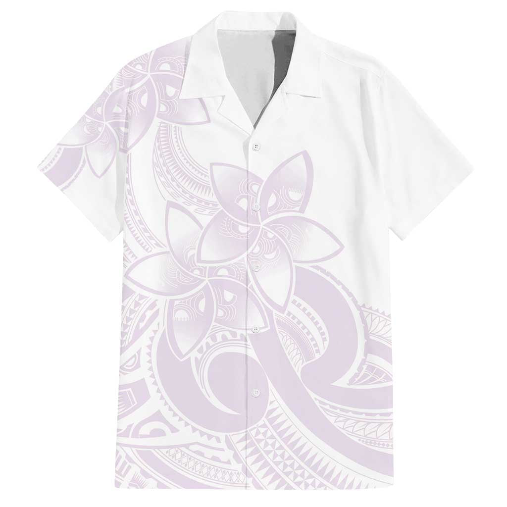 Polynesian Tribal Plumeria Lotu Tamaiti Family Matching Puletasi and Hawaiian Shirt Pastel Mauve - Polynesian Pride