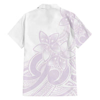 Polynesian Tribal Plumeria Lotu Tamaiti Family Matching Short Sleeve Bodycon Dress and Hawaiian Shirt Pastel Mauve - Polynesian Pride