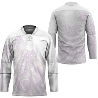 Polynesian Tribal Plumeria Lotu Tamaiti Hockey Jersey Pastel Mauve - Polynesian Pride