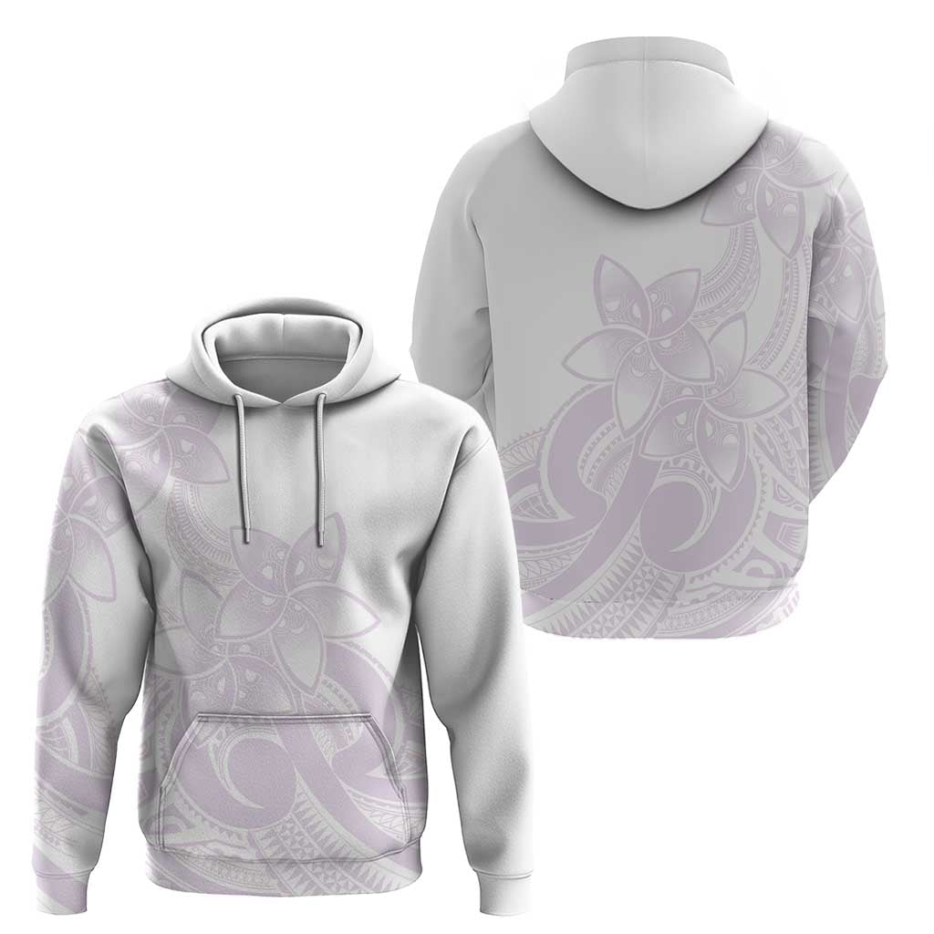 Polynesian Tribal Plumeria Lotu Tamaiti Hoodie Pastel Mauve - Polynesian Pride