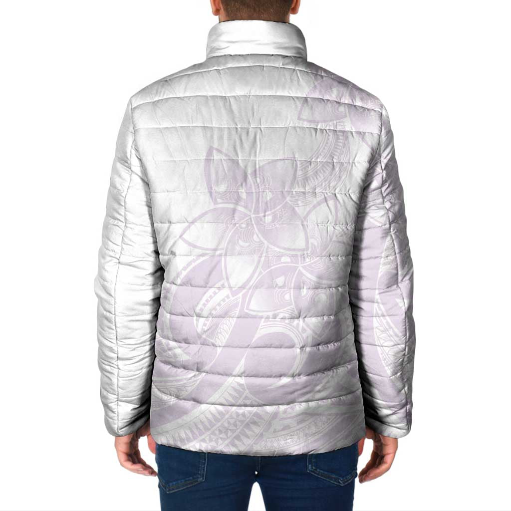 Polynesian Tribal Plumeria Lotu Tamaiti Padded Jacket Pastel Mauve LT9 - Polynesian Pride