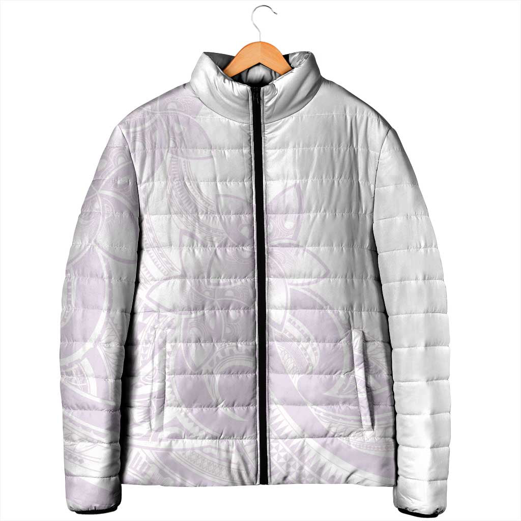 Polynesian Tribal Plumeria Lotu Tamaiti Padded Jacket Pastel Mauve LT9 - Polynesian Pride