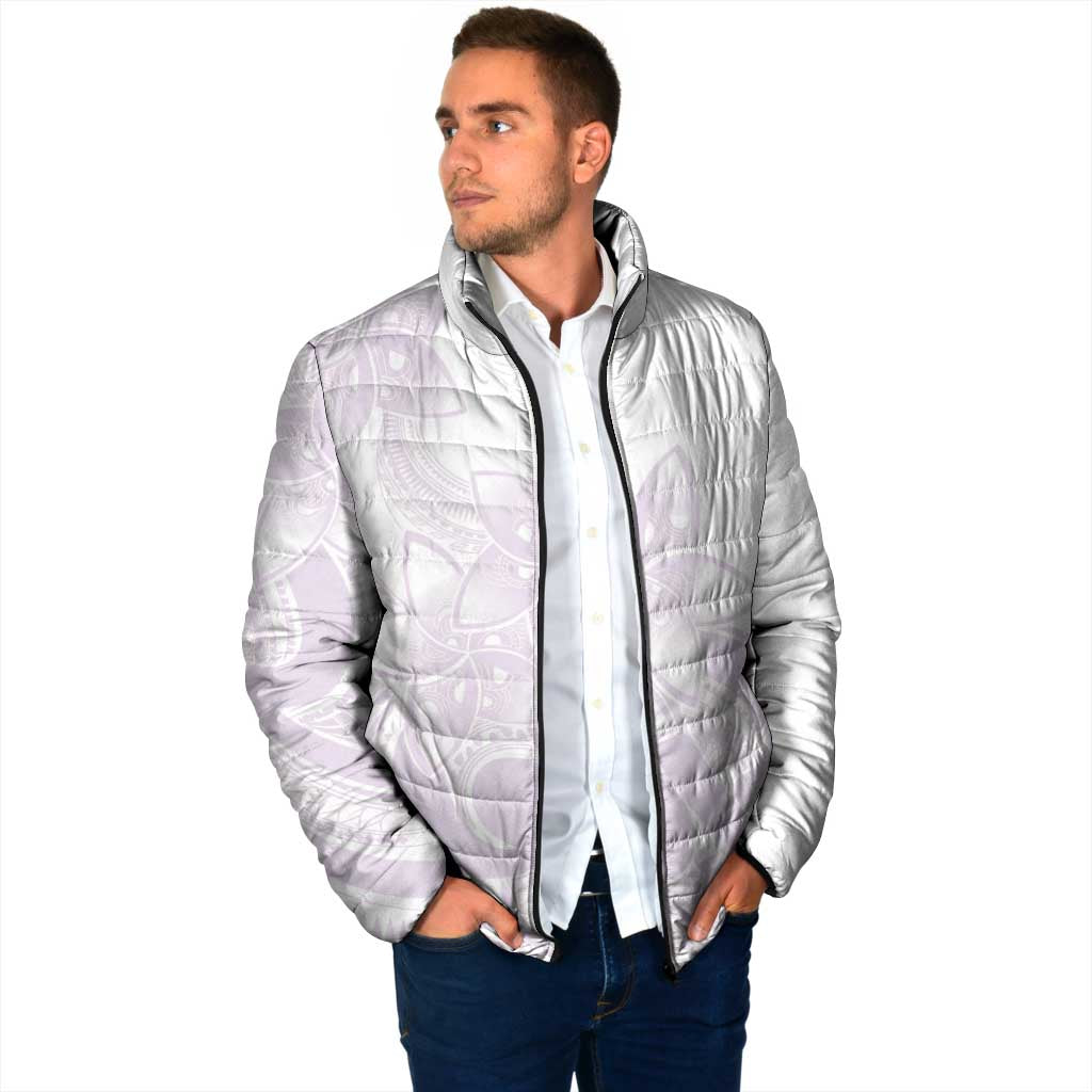 Polynesian Tribal Plumeria Lotu Tamaiti Padded Jacket Pastel Mauve LT9 - Polynesian Pride