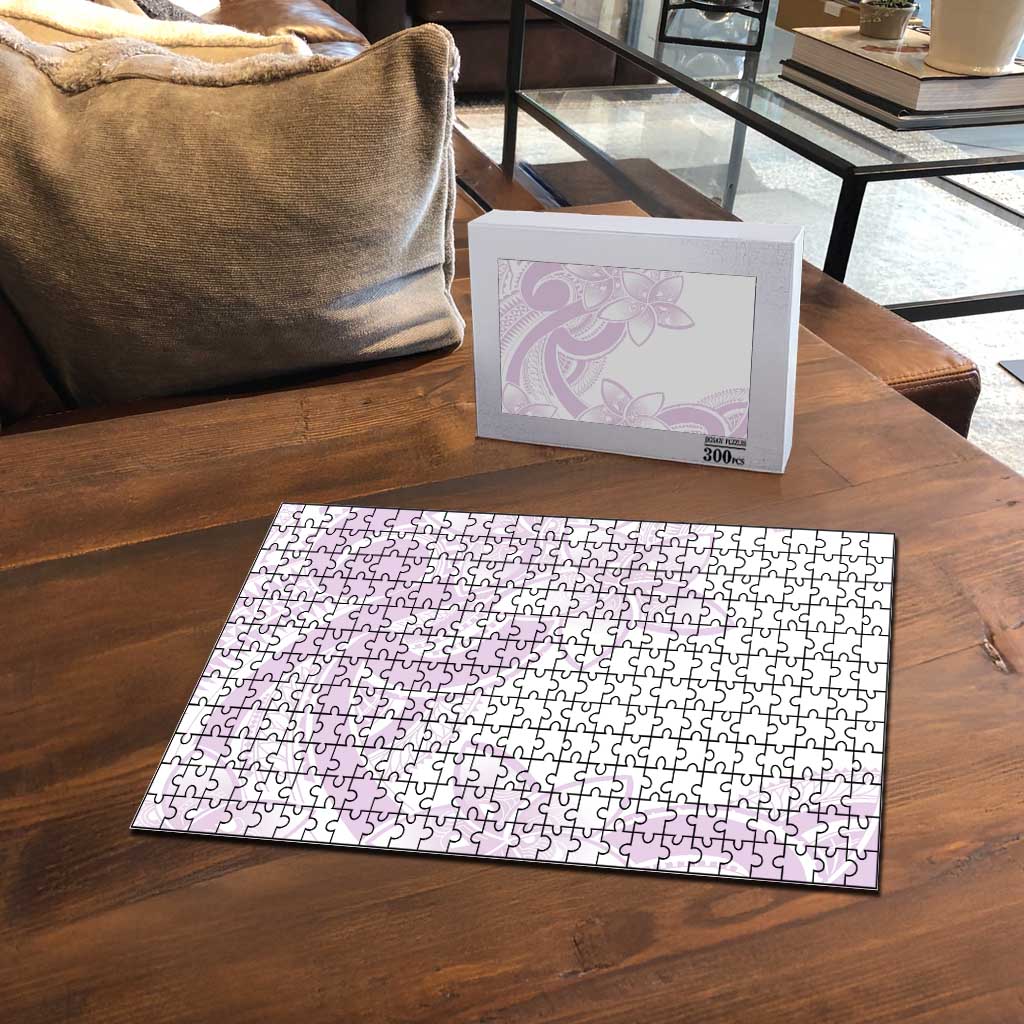 Polynesian Tribal Plumeria Lotu Tamaiti Puzzle Pastel Mauve LT9 - Polynesian Pride