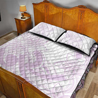 Polynesian Tribal Plumeria Lotu Tamaiti Quilt Bed Set Pastel Mauve - Polynesian Pride