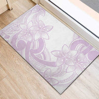 Polynesian Tribal Plumeria Lotu Tamaiti Rubber Doormat Pastel Mauve LT9 - Polynesian Pride