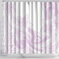 Polynesian Tribal Plumeria Lotu Tamaiti Shower Curtain Pastel Mauve - Polynesian Pride