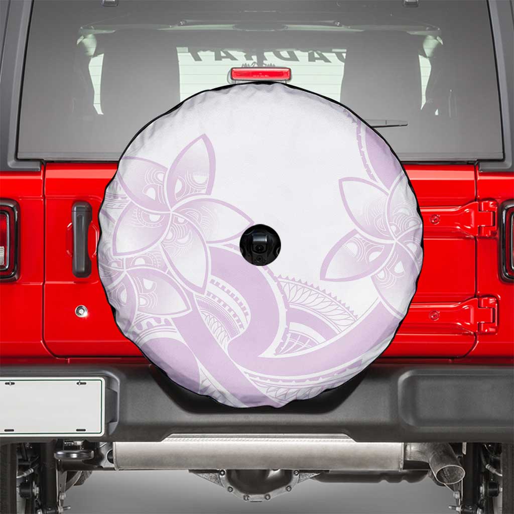 Polynesian Tribal Plumeria Lotu Tamaiti Spare Tire Cover Pastel Mauve - Polynesian Pride