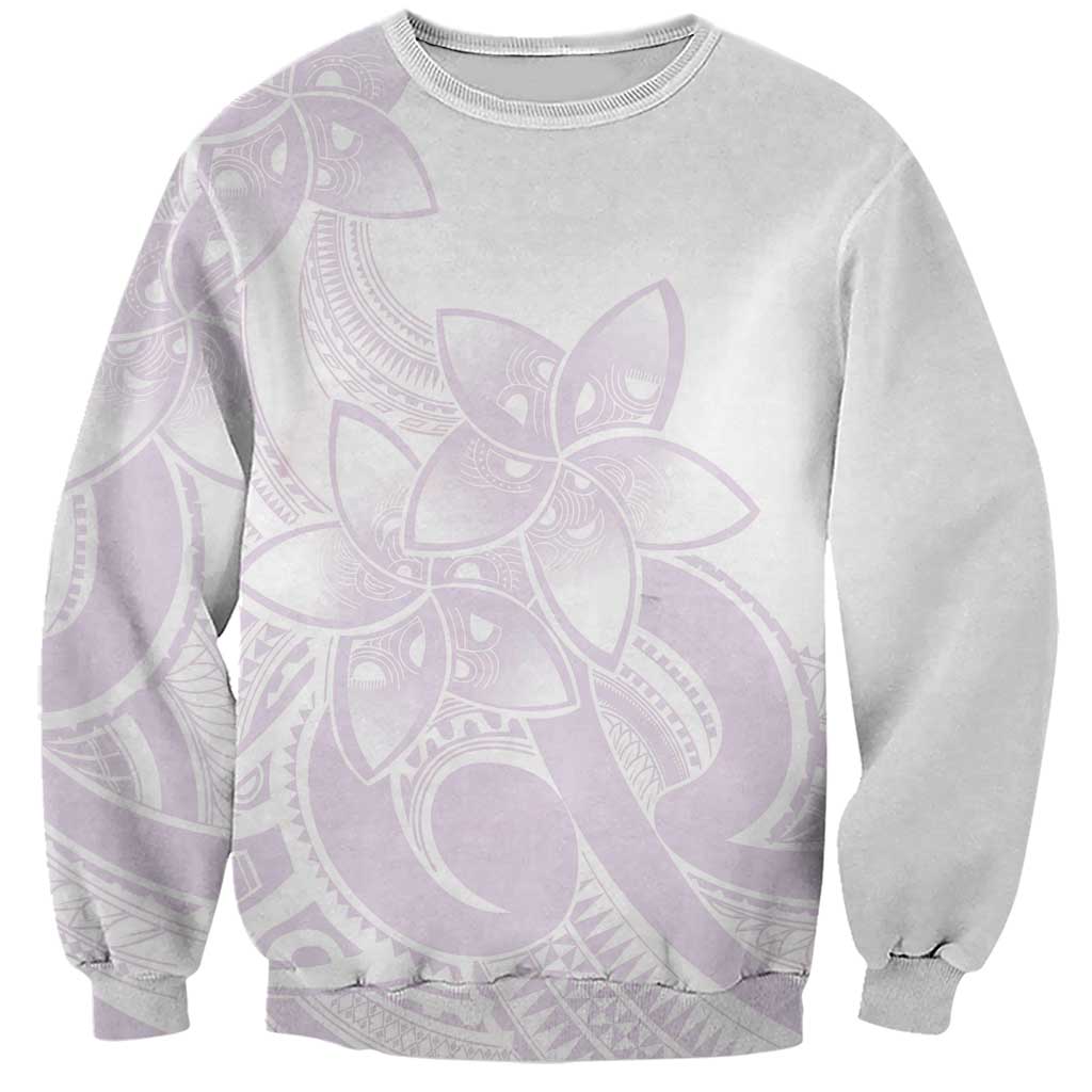 Polynesian Tribal Plumeria Lotu Tamaiti Sweatshirt Pastel Mauve LT9 Unisex Mauve - Polynesian Pride