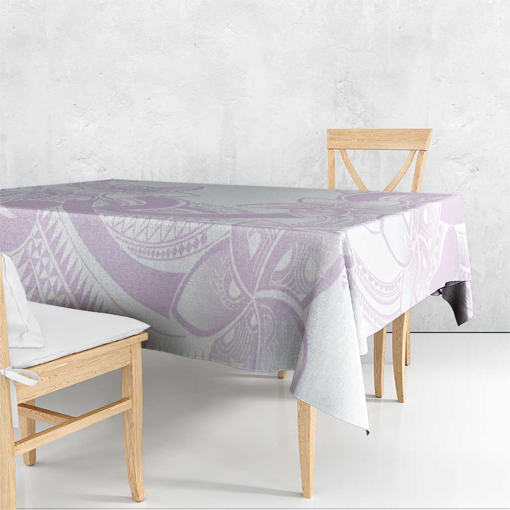 Polynesian Tribal Plumeria Lotu Tamaiti Tablecloth Pastel Mauve LT9 - Polynesian Pride