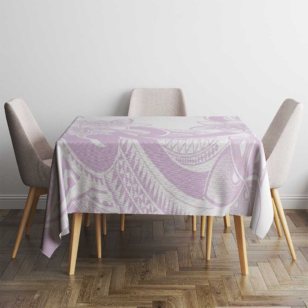 Polynesian Tribal Plumeria Lotu Tamaiti Tablecloth Pastel Mauve LT9 - Polynesian Pride