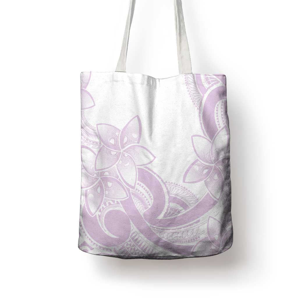 Polynesian Tribal Plumeria Lotu Tamaiti Tote Bag Pastel Mauve LT9 - Polynesian Pride