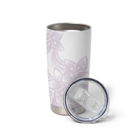 Polynesian Tribal Plumeria Lotu Tamaiti Tumbler Cup Pastel Mauve - Polynesian Pride