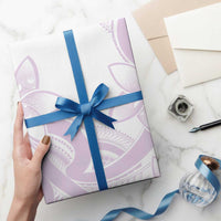 Polynesian Tribal Plumeria Lotu Tamaiti Wrapping Paper Pastel Mauve LT9 - Polynesian Pride