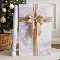 Polynesian Tribal Plumeria Lotu Tamaiti Wrapping Paper Pastel Mauve LT9 - Polynesian Pride