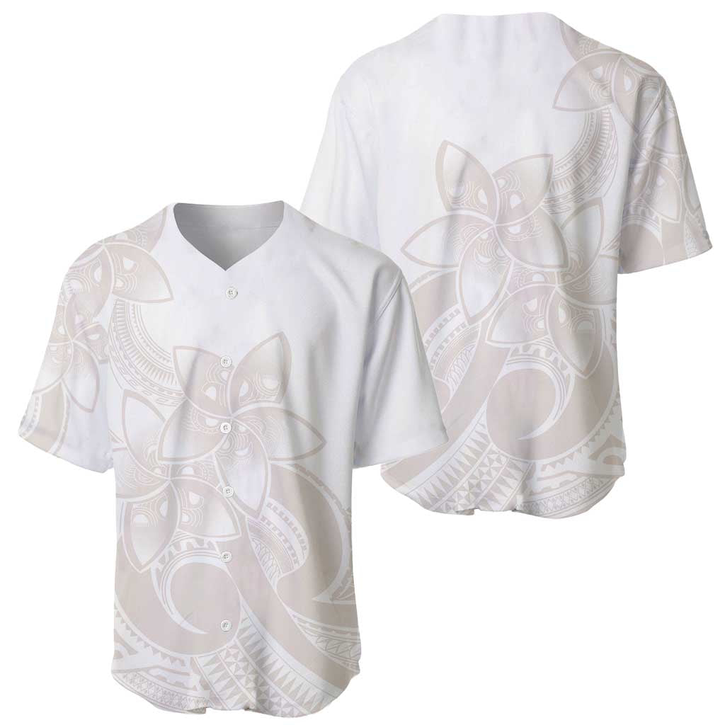Polynesian Tribal Plumeria Lotu Tamaiti Baseball Jersey Pastel Nude LT9 - Polynesian Pride