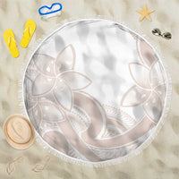 Polynesian Tribal Plumeria Lotu Tamaiti Beach Blanket Pastel Nude LT9 One Size 150cm Nude - Polynesian Pride