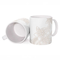 Polynesian Tribal Plumeria Lotu Tamaiti Ceramic Mug Pastel Nude - Polynesian Pride