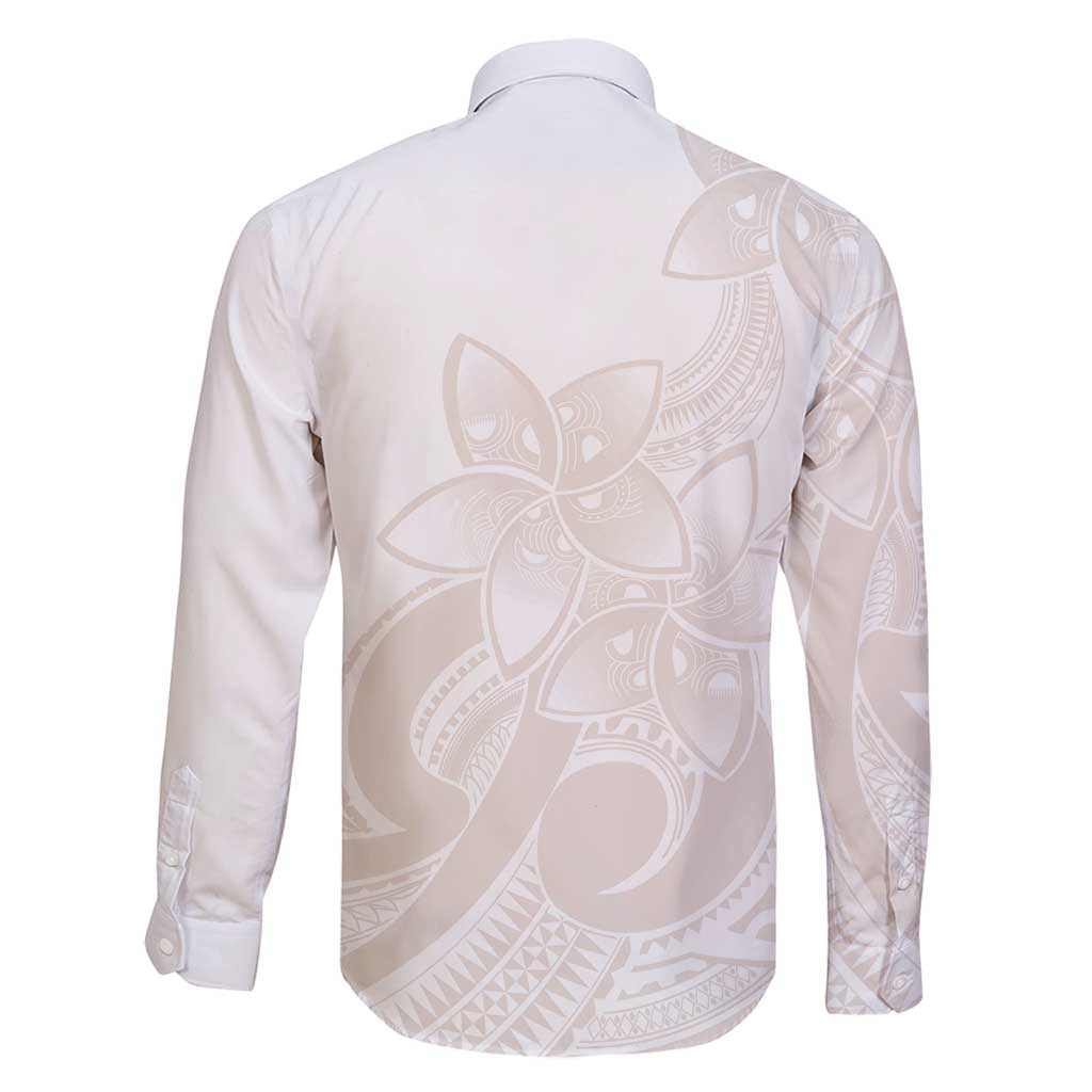 Polynesian Tribal Plumeria Lotu Tamaiti Family Matching Puletasi and Hawaiian Shirt Pastel Nude - Polynesian Pride