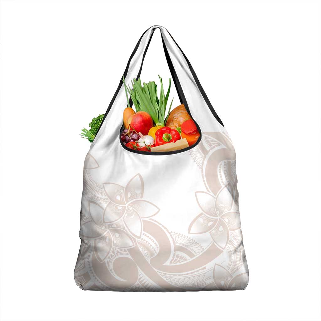 Polynesian Tribal Plumeria Lotu Tamaiti Grocery Bag Pastel Nude LT9 1-pack One Size Nude - Polynesian Pride
