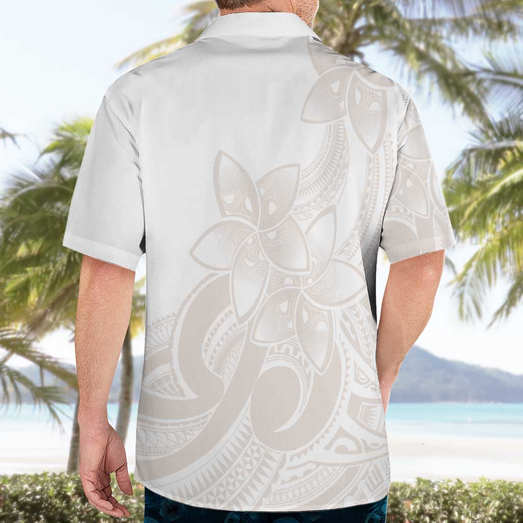 Polynesian Tribal Plumeria Lotu Tamaiti Hawaiian Shirt Pastel Nude - Polynesian Pride