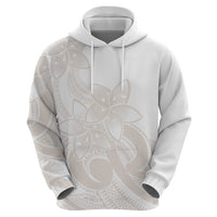 Polynesian Tribal Plumeria Lotu Tamaiti Hoodie Pastel Nude - Polynesian Pride