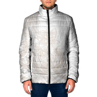 Polynesian Tribal Plumeria Lotu Tamaiti Padded Jacket Pastel Nude LT9 Men Nude - Polynesian Pride