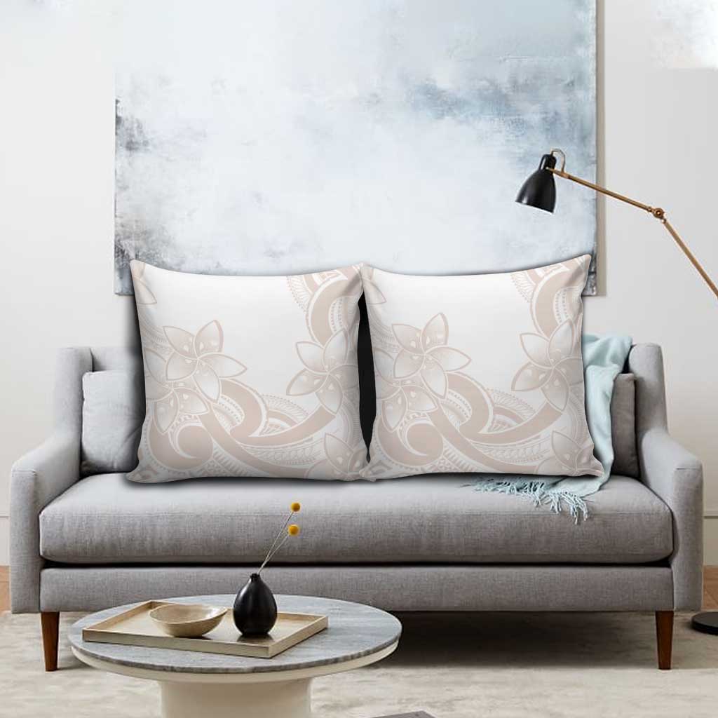 Polynesian Tribal Plumeria Lotu Tamaiti Pillow Cover Pastel Nude - Polynesian Pride