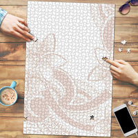Polynesian Tribal Plumeria Lotu Tamaiti Puzzle Pastel Nude LT9 Nude - Polynesian Pride