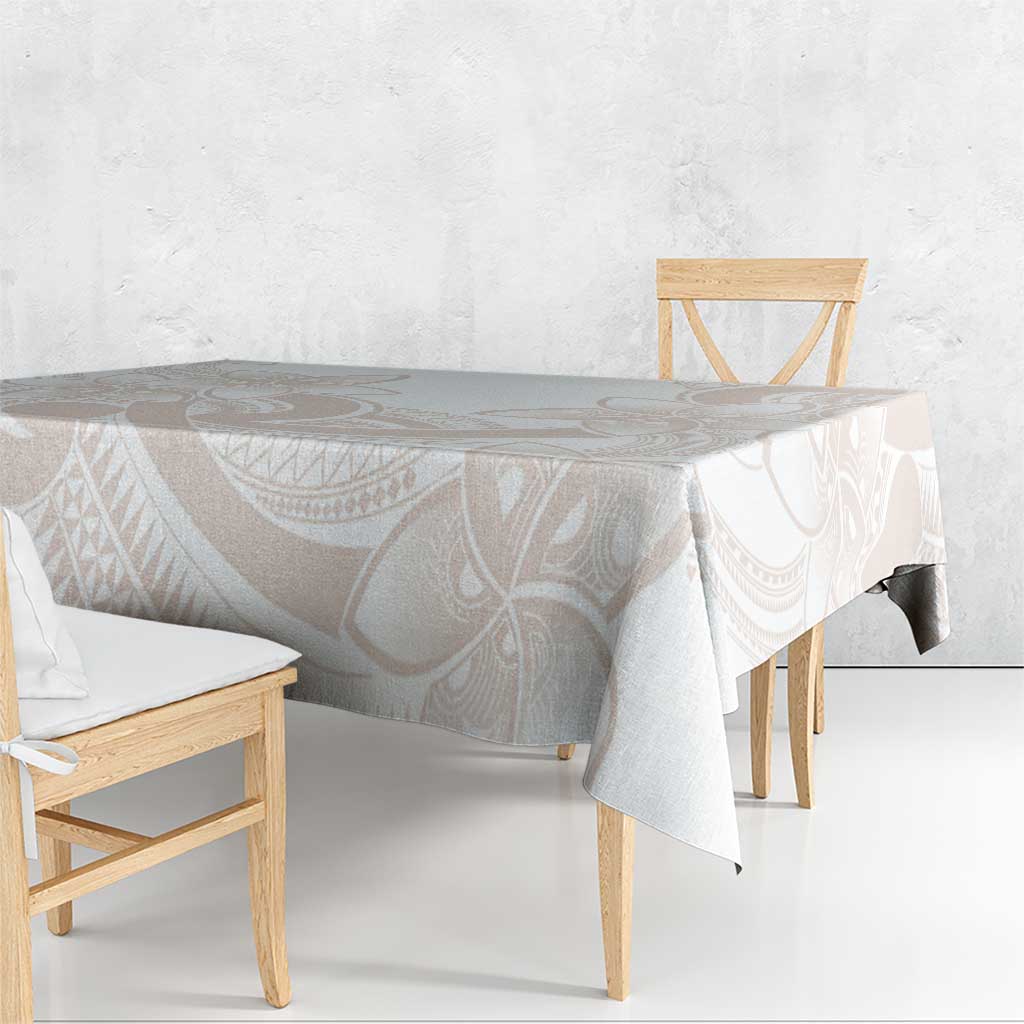 Polynesian Tribal Plumeria Lotu Tamaiti Tablecloth Pastel Nude LT9 - Polynesian Pride