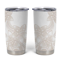 Polynesian Tribal Plumeria Lotu Tamaiti Tumbler Cup Pastel Nude - Polynesian Pride