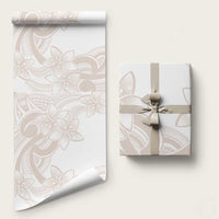 Polynesian Tribal Plumeria Lotu Tamaiti Wrapping Paper Pastel Nude LT9 58" × 23" Nude - Polynesian Pride