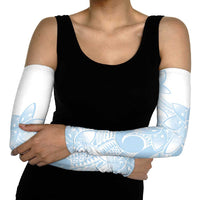 Polynesian Tribal Plumeria Lotu Tamaiti Arm Sleeves Pastel Sky Blue LT9 - Polynesian Pride