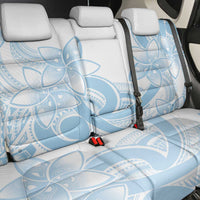 Polynesian Tribal Plumeria Lotu Tamaiti Back Car Seat Cover Pastel Sky Blue - Polynesian Pride