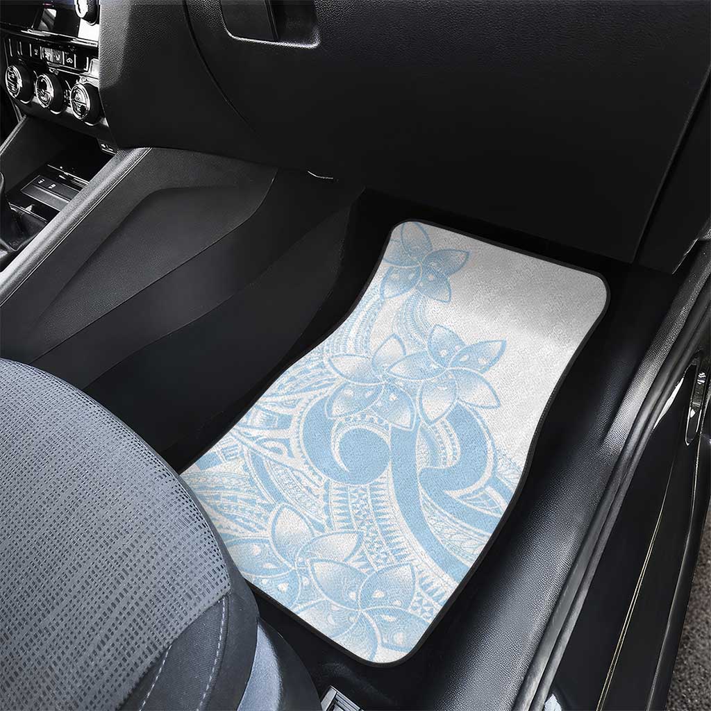 Polynesian Tribal Plumeria Lotu Tamaiti Car Mats Pastel Sky Blue LT9 - Polynesian Pride