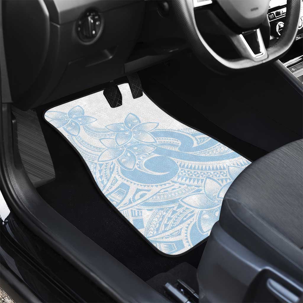 Polynesian Tribal Plumeria Lotu Tamaiti Car Mats Pastel Sky Blue LT9 - Polynesian Pride