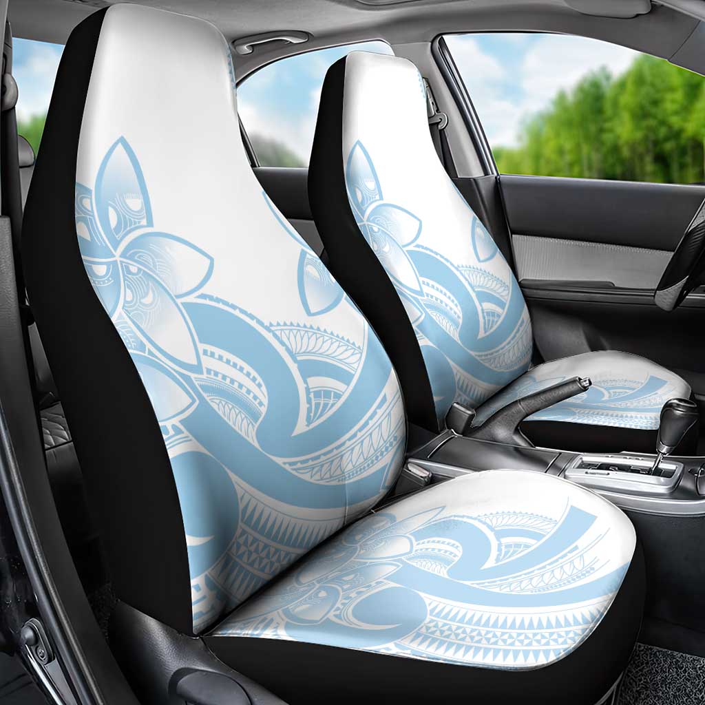 Polynesian Tribal Plumeria Lotu Tamaiti Car Seat Cover Pastel Sky Blue - Polynesian Pride