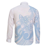 Polynesian Tribal Plumeria Lotu Tamaiti Family Matching Mermaid Dress and Hawaiian Shirt Pastel Sky Blue - Polynesian Pride