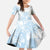 Polynesian Tribal Plumeria Lotu Tamaiti Family Matching Summer Maxi Dress and Hawaiian Shirt Pastel Sky Blue - Polynesian Pride