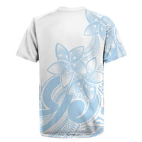 Polynesian Tribal Plumeria Lotu Tamaiti Rugby Jersey Pastel Sky Blue LT9 - Polynesian Pride