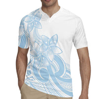 Polynesian Tribal Plumeria Lotu Tamaiti Rugby Jersey Pastel Sky Blue LT9 - Polynesian Pride