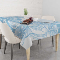 Polynesian Tribal Plumeria Lotu Tamaiti Tablecloth Pastel Sky Blue LT9 - Polynesian Pride